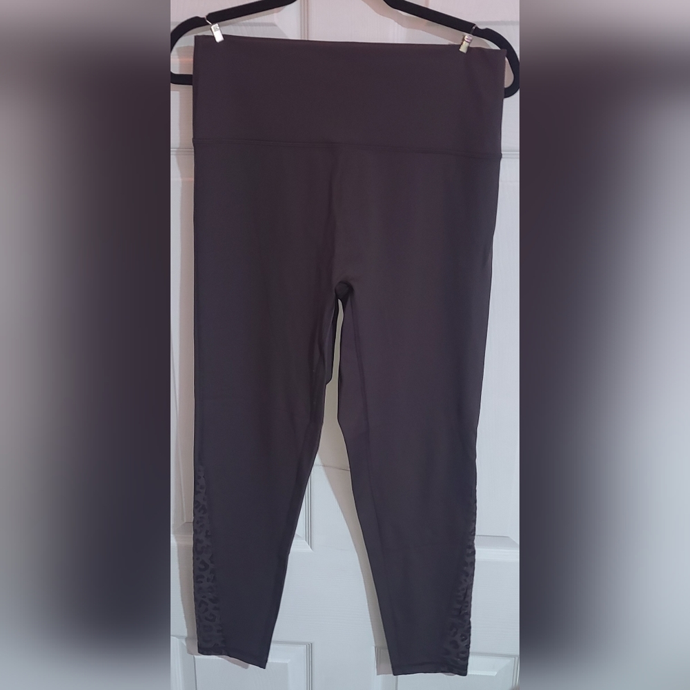 Aerie offline leopard mesh high waisted leggings brown XL